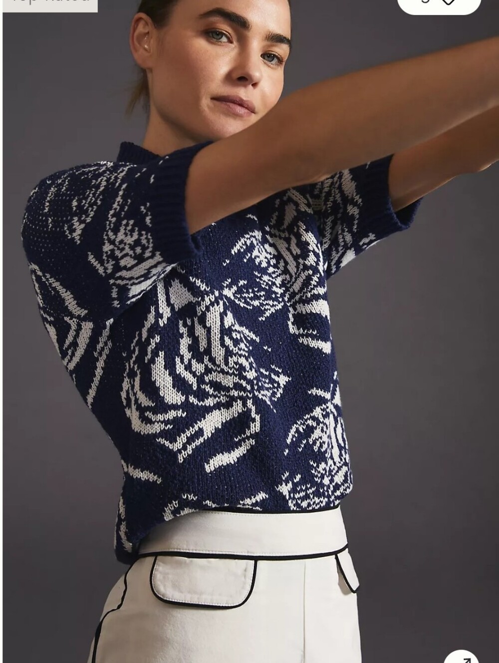 New Anthropologie Maeve Floral Sweater Medium